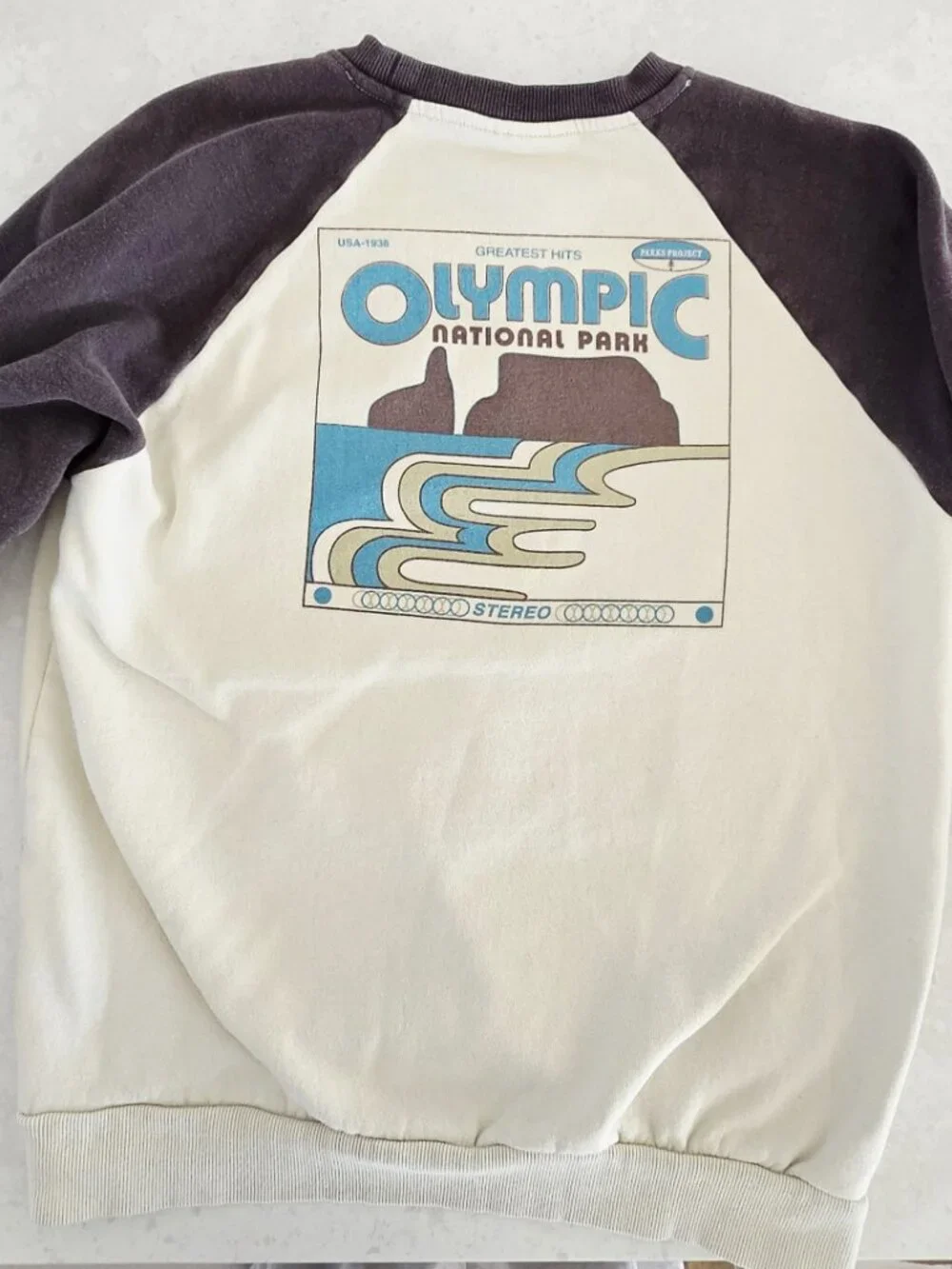 Parks Project Olympic Greatest Hits Raglan Sweatshirt Secondhand Medium - Picture 7 of 7